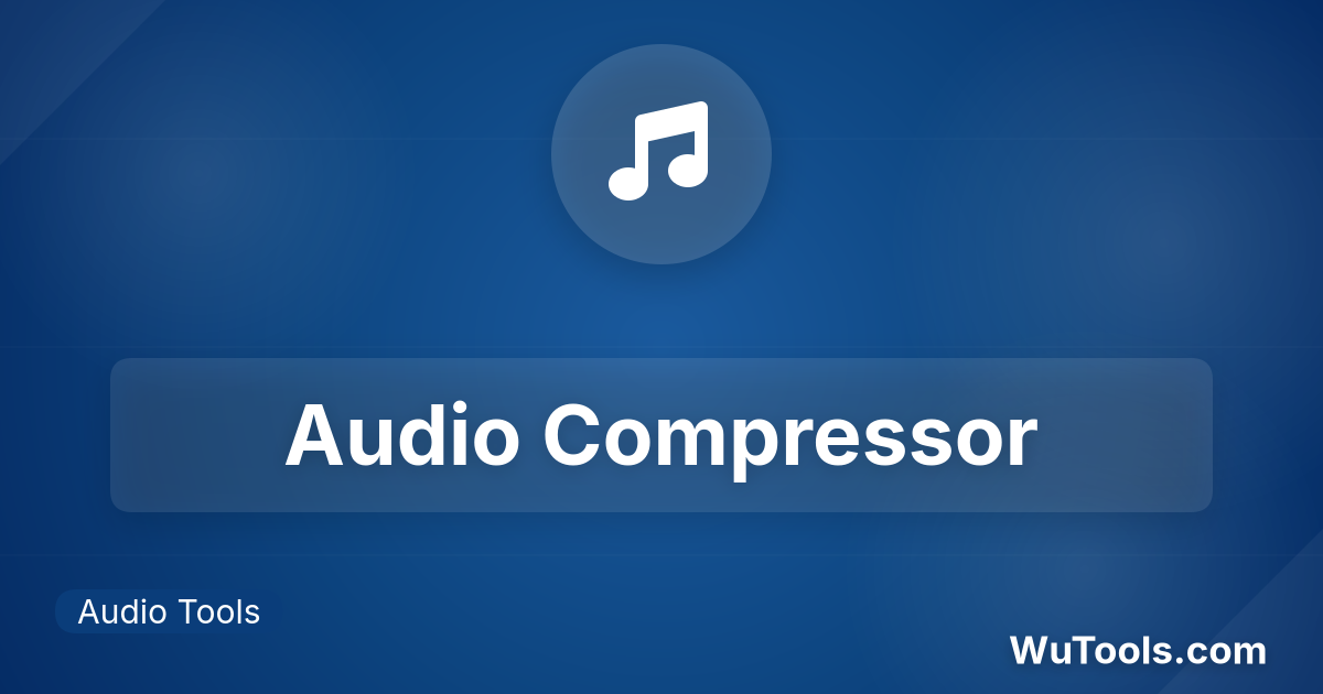 Audio Compressor - Reduce Dynamic Range Online | WuTools