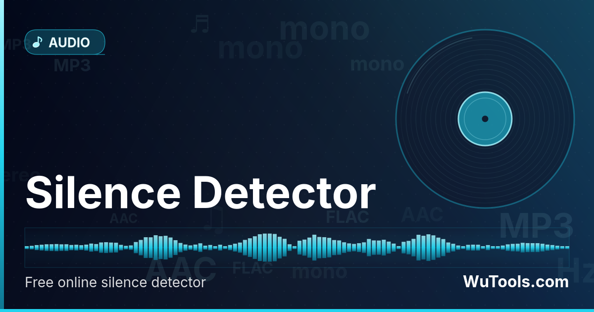 Détecteur de Silence — Analysez vos fichiers audio pour trouver et marquer les zones silencieuses. Seuil et durée personnalisables, export des