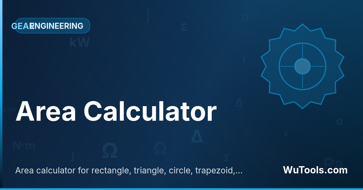 Calculadora de Área — Calculadora de área para retângulo, triângulo, círculo, trapézio, elipse, setor e paralelogramo. Fórmulas passo a passo