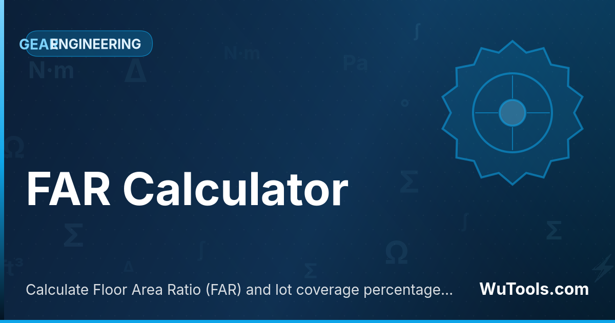 Calculateur COS et Emprise au Sol — Calculez le Coefficient d'Occupation des Sols (COS) et l'emprise au sol pour la conformité au zonage. Outil gratuit pour