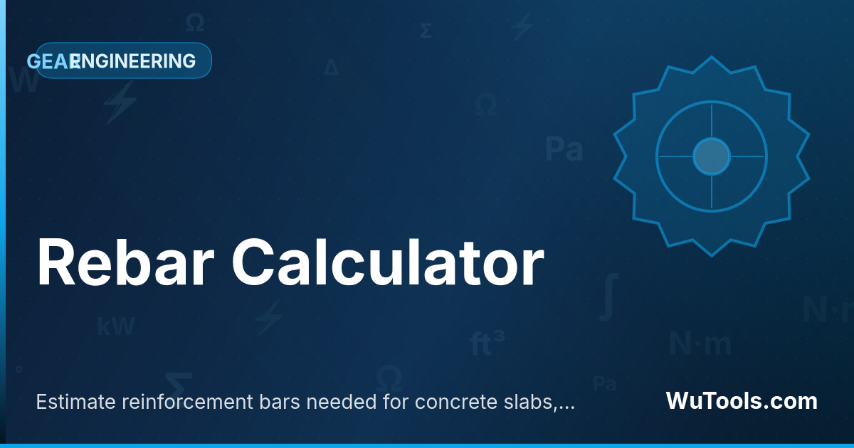 Calculateur d'Armature — Estimez les barres de ferraillage pour dalles, poutres et colonnes en béton. Calcul quantité, longueur, poids selon dime