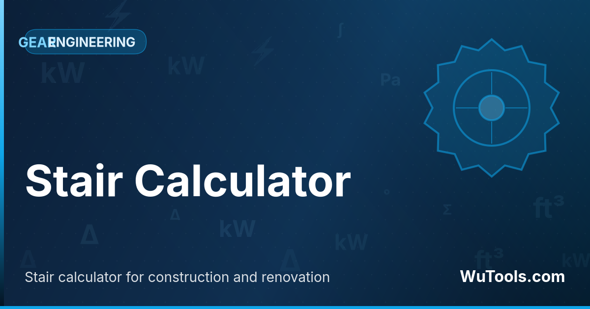 Calculateur d'Escalier — Calculateur d'escalier pour construction et rénovation. Marches, hauteur, giron, longueur et angle. Vérifiez la conformi