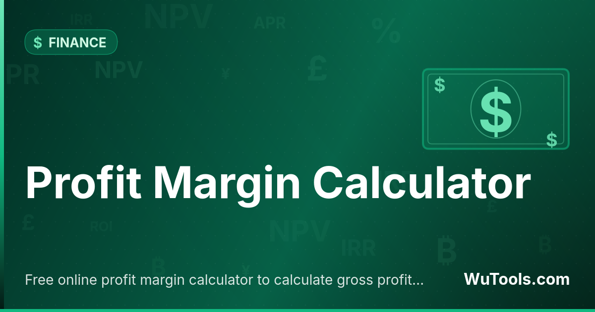 Calculadora de Margem de Lucro — Calculadora gratuita de margem de lucro para calcular margem bruta, margem líquida e markup. Otimize preços e lucrativid