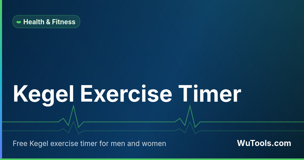 Kegel Exercise Timer — Free Kegel exercise timer for men and women. Strengthen pelvic floor muscles with guided squeeze and release cycles, adj