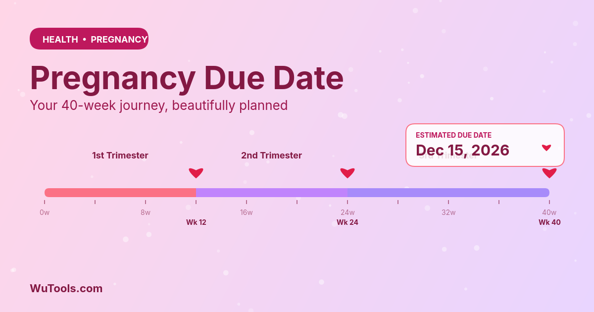 Calculateur de date d'accouchement — Estimez votre date prévue d'accouchement à partir des règles, de la conception ou d'une échographie. Suivez les trimestr