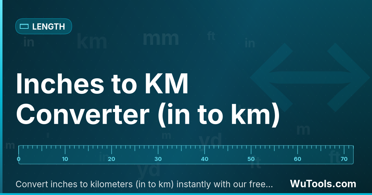 Convertisseur Pouces en Kilomètres — Convertissez les pouces en kilomètres (in en km) pour vos plans, cartes ou mesures internationales. Conversion impérial