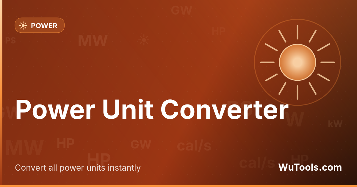Todas as unidades de potência — Converta todas as unidades de potência. Watts, quilowatts, megawatts, cavalos de força, BTU/hora em uma ferramenta. Conv