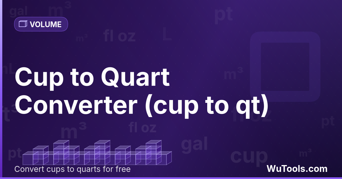 Xícara para Quarto — Converta xícaras para quartos grátis. 1 cup = 0.25 qt. Conversor preciso com fórmula, exemplos e tabela de conversão onl