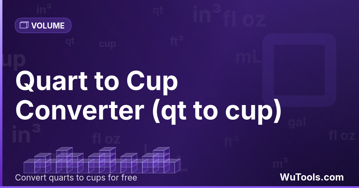 Quarto para Xícara — Converta quarts em cups instantaneamente: 1 quart EUA = 4 cups EUA (32 fl oz). Calculadora qt→cup para receitas, cozinha