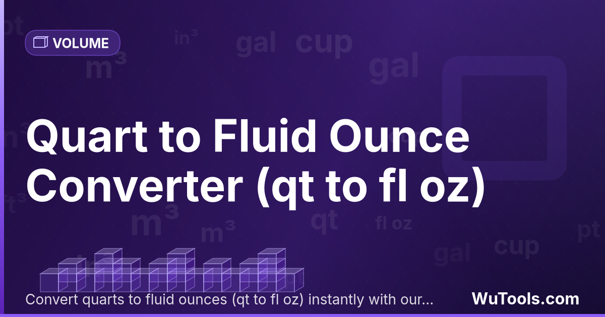 Quart en Once Liquide — Convertir quarts vers onces liquides gratuitement. 1 qt = 31.99999996 fl oz. Convertisseur précis avec formule, exemples