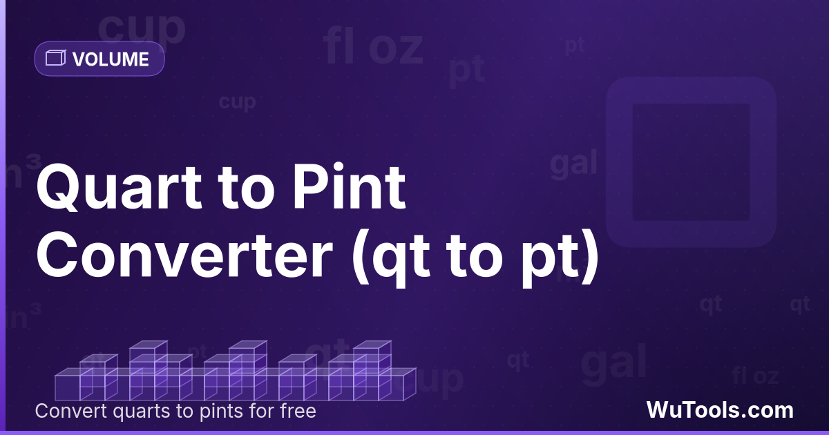 Quarto para Pinta — Converta quarts em pints instantaneamente: 1 quart EUA = 2 pints EUA (32 fl oz). Calculadora qt→pt para receitas, cervej