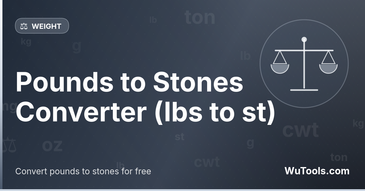 Conversor de Libras para Stones — Converta libras para stones (lb para st) instantaneamente com nosso conversor online gratuito. Resultados precisos com p