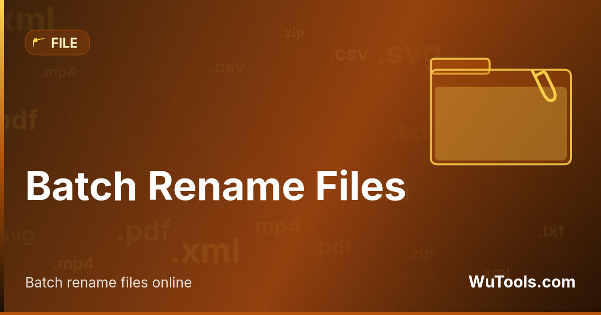 Renomear Arquivos em Lote — Renomeie arquivos em lote online. Renomeie múltiplos arquivos com prefixo, sufixo, numeração. Ferramenta gratuita de ren