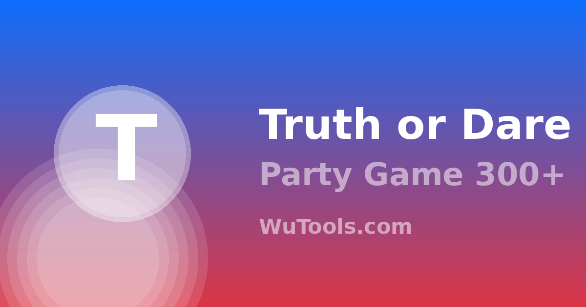 Truth or Dare — Free Truth or Dare game with 300+ prompts across kid, teen and adult-mild difficulties. Spin to choose or pick manually.