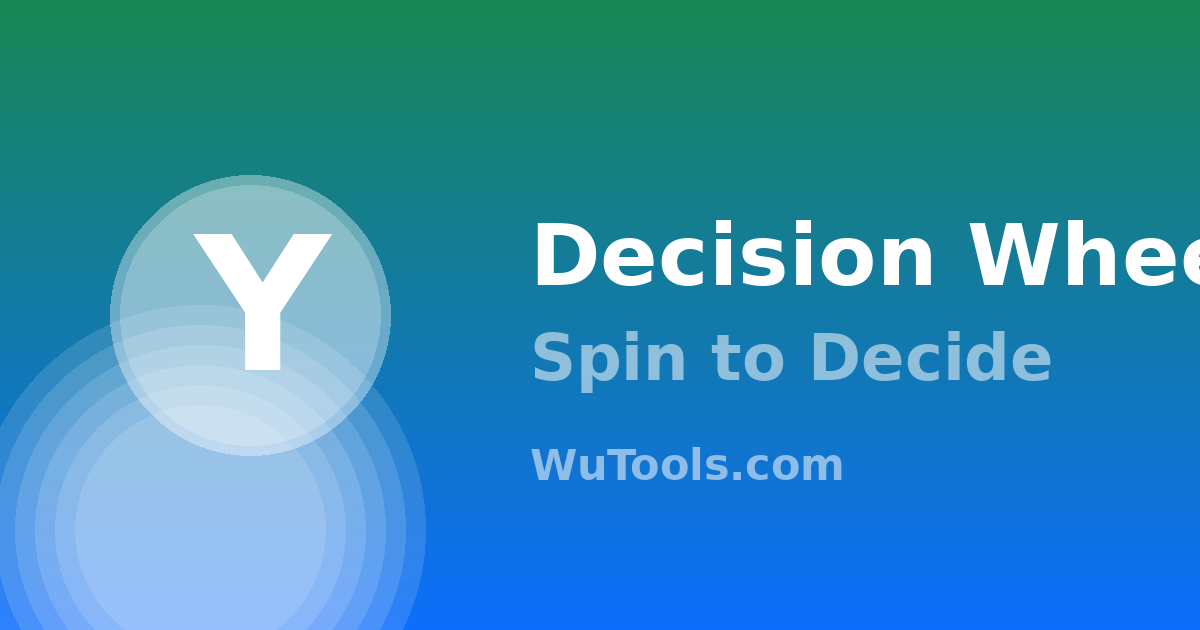 Yes No Decision Wheel — Free spinning decision wheel with custom Yes/No or up to 8 options. Smooth animation, custom result messages, browser-on