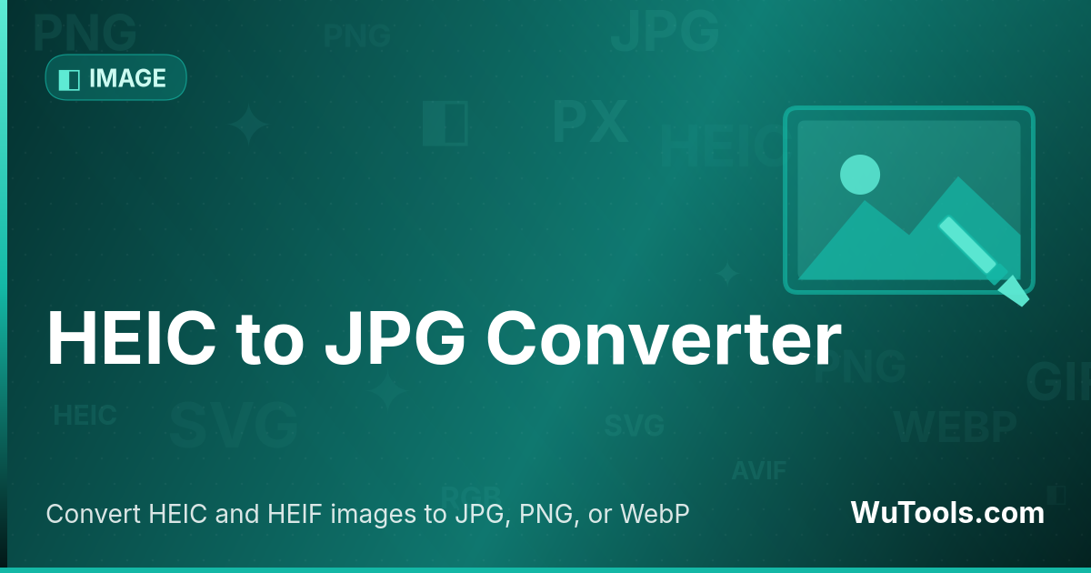 HEIC to JPG Converter — Convert HEIC and HEIF images to JPG, PNG, or WebP. Free online converter for iPhone photos. Fast, secure, and works in y