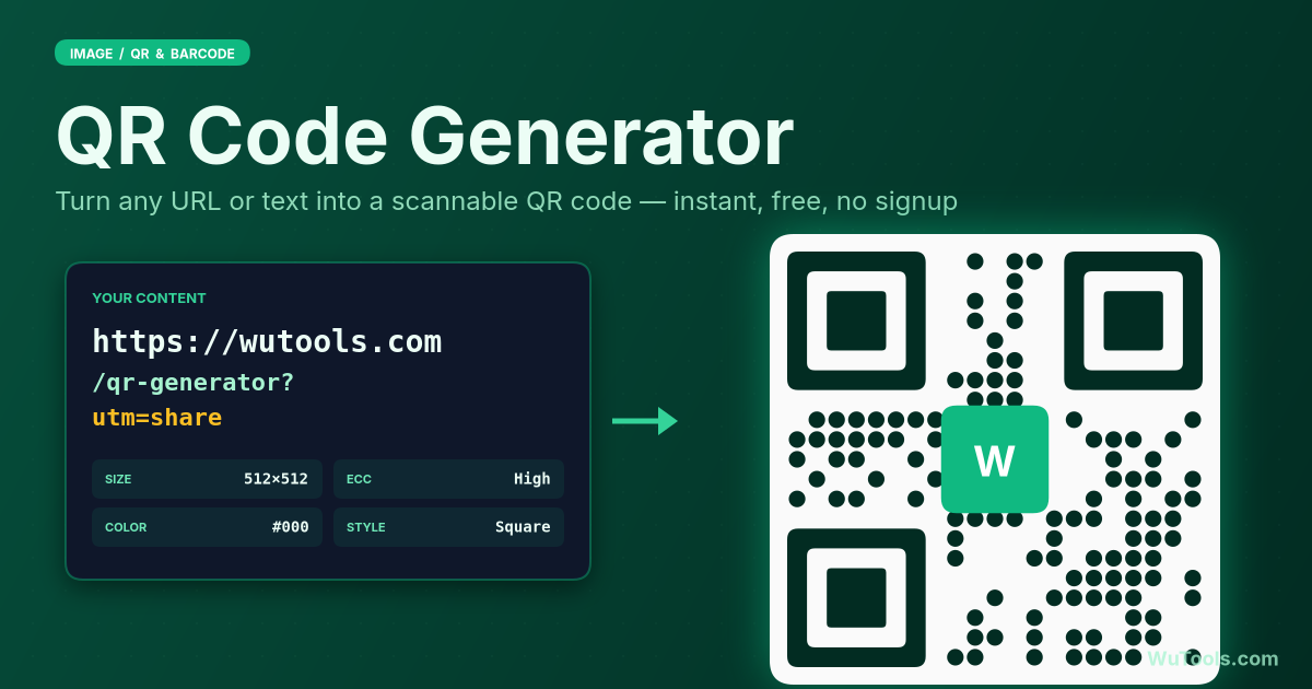 Gerador de Código QR — Gere códigos QR para URLs, texto, WiFi, vCard e mais. Criador de QR code grátis com personalização, suporte a logo e dow