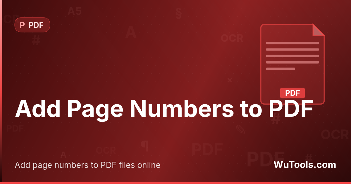 Ajouter des Numéros de Page au PDF — Ajoutez des numéros de page à vos fichiers PDF en ligne. Outil gratuit de numérotation PDF avec format et position perso