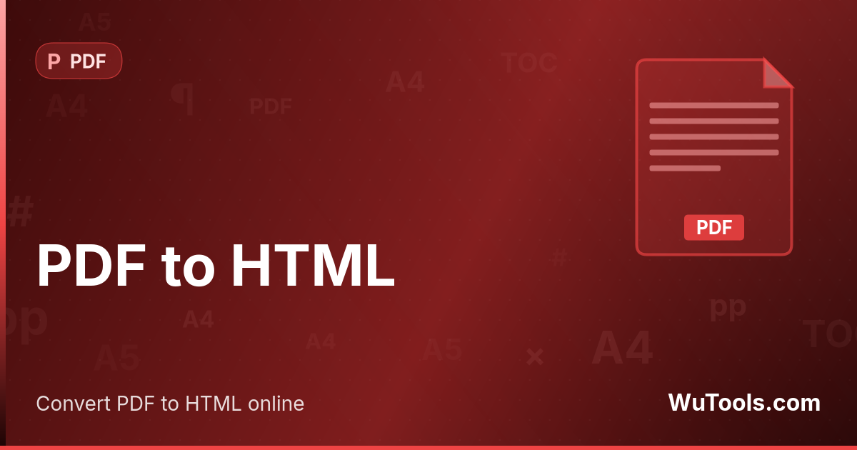 PDF vers HTML — Convertissez PDF en HTML en ligne. Convertisseur gratuit PDF vers HTML pour visualisation web. Exportez PDF en page web