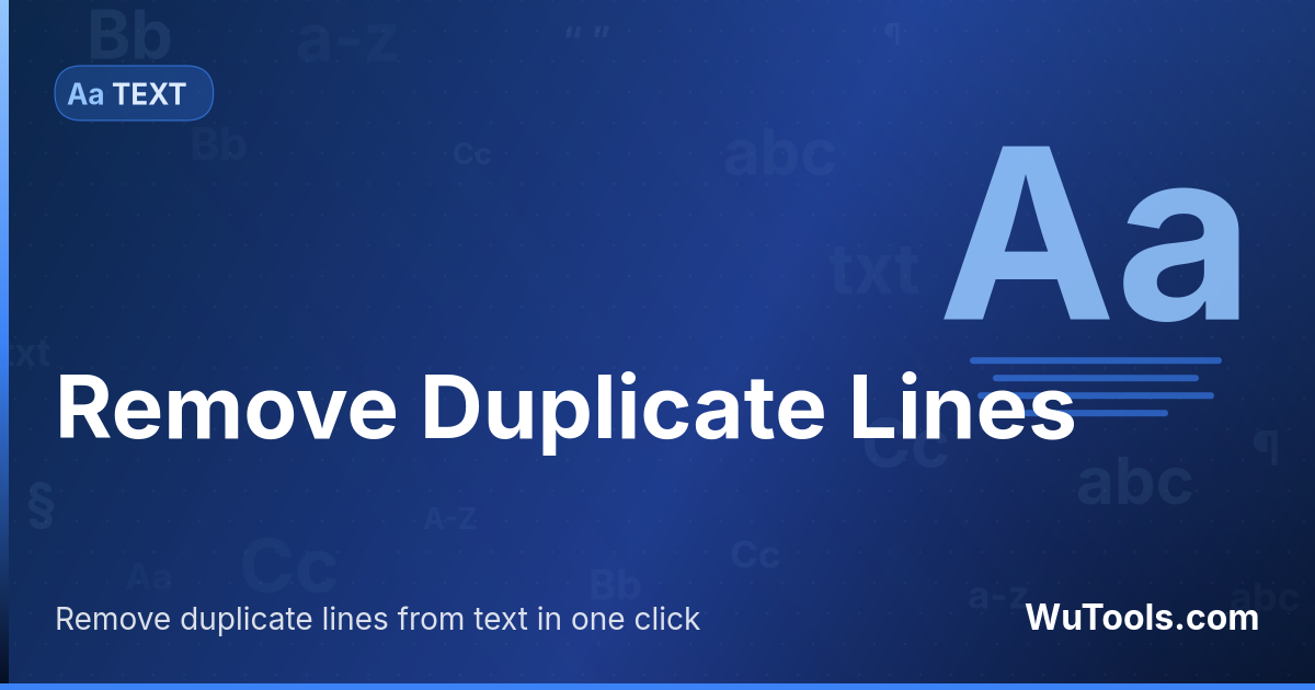 Supprimer les Lignes en Double — Dédupliquez toute liste de texte, log, CSV ou e-mails en un clic. Conserve la première occurrence, tri optionnel, corres