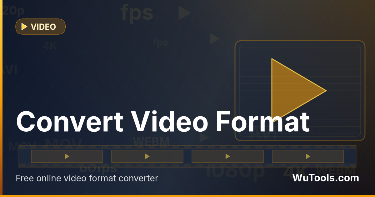 Converter Formato de Vídeo — Conversor gratuito online de formato de vídeo. Converta MP4 para WebM, MOV para MP4, AVI para MP4. Altere codec de vídeo